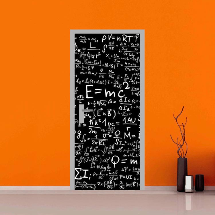 adesivo per porte : astratto einstein