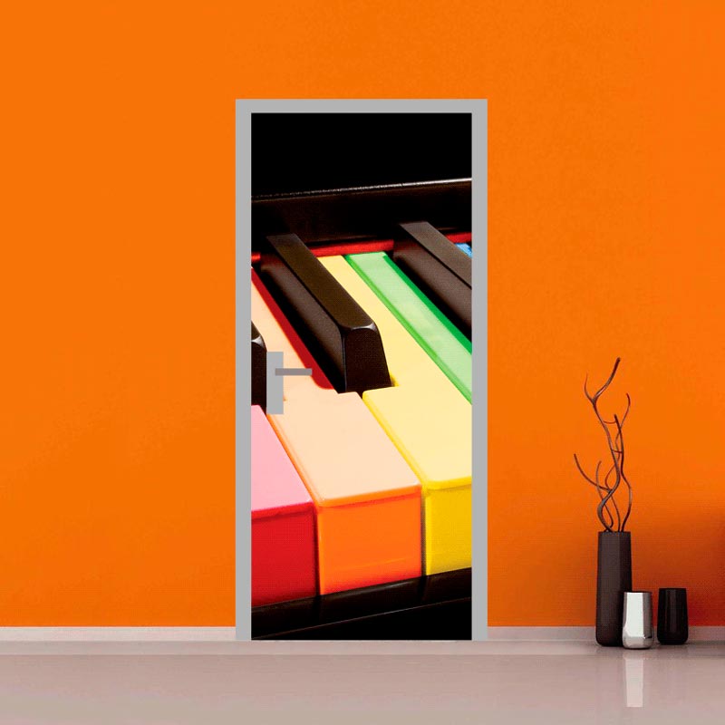 adesivo per porte : pianoforte