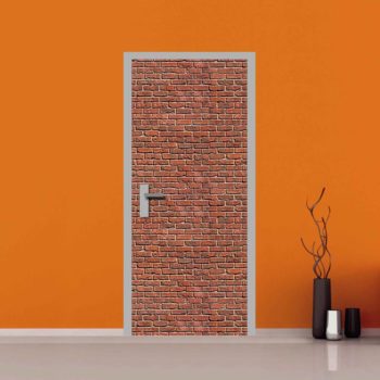 Adesivo muro di mattoni per le porte interne e blindate