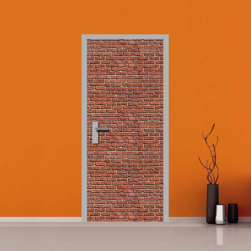 Adesivo muro di mattoni per le porte interne e blindate