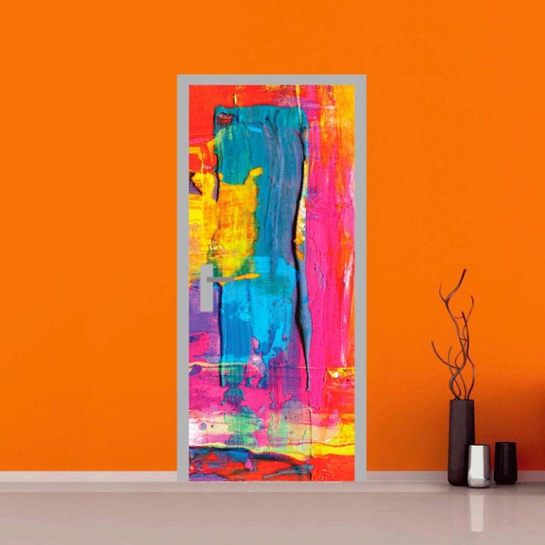 adesivo per porte : astratto colorato