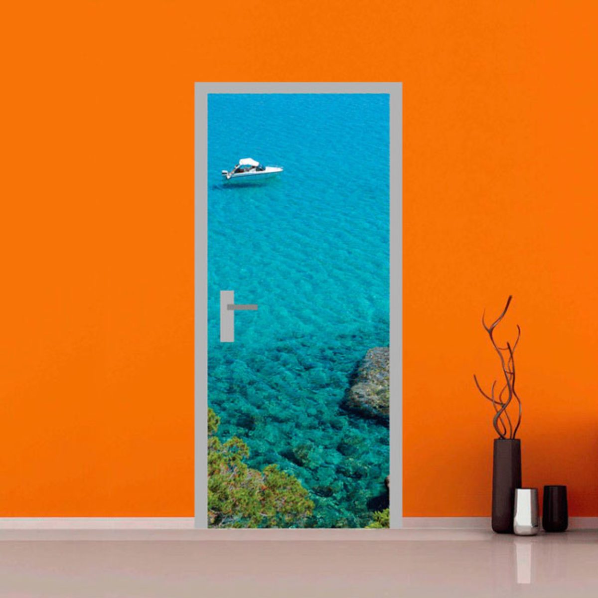 Yelilad Adesivi per Porte Interne 3D Soggiorno Camera da Letto Bagno Impermeabile Rimovibile aggiornamento Professionale in Vinile, Cantina Vintage Botte 95x215 cm