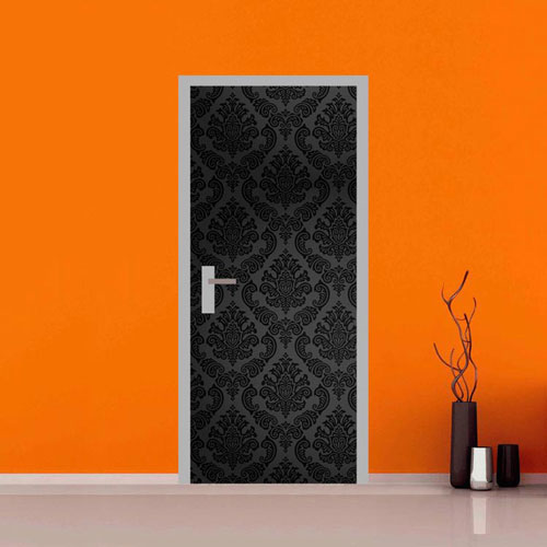 adesivo per porte: fantasia damascata