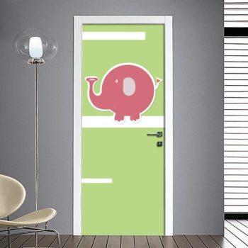 adesivo porta elefante bambini sticker