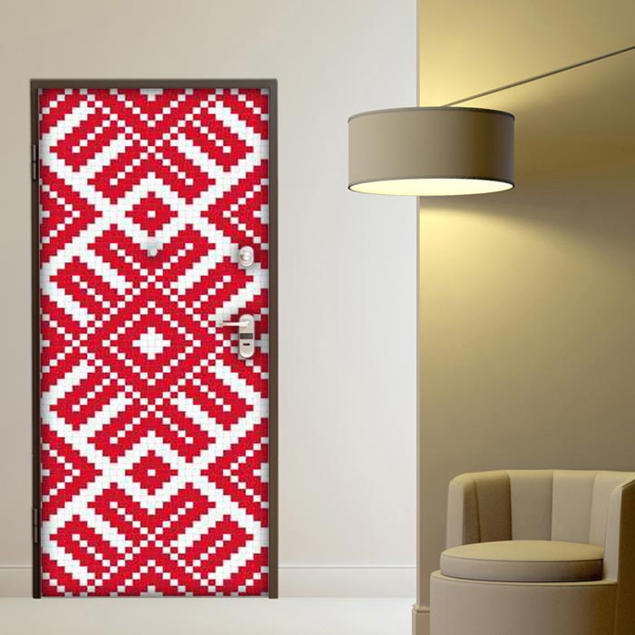 Adesivo porta con ricamo