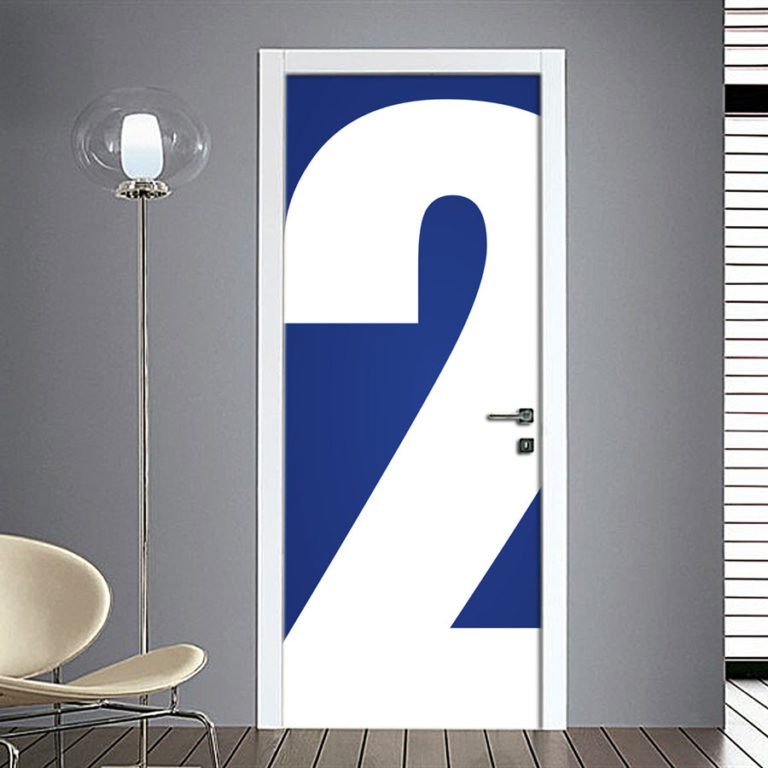 Adesivo Porta: Numero 2