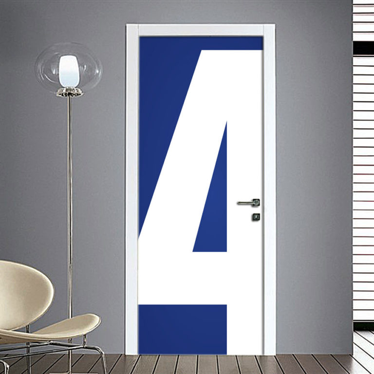 Adesivo Porta: Numero 4