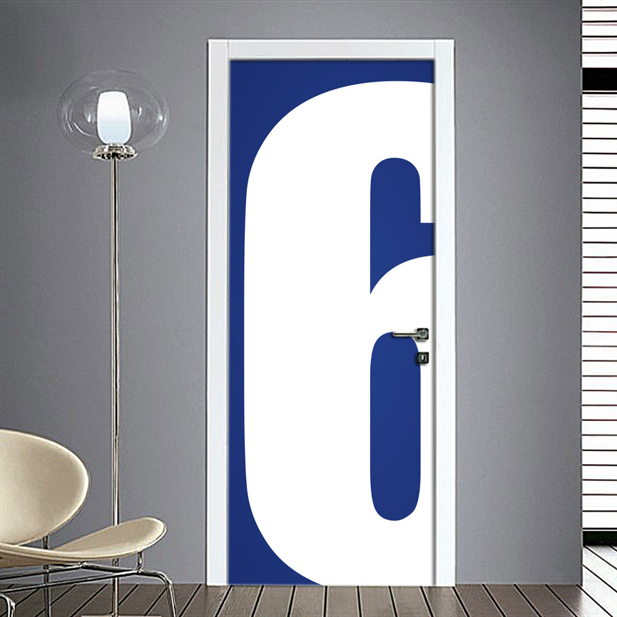 Adesivo Porta: Numero 6