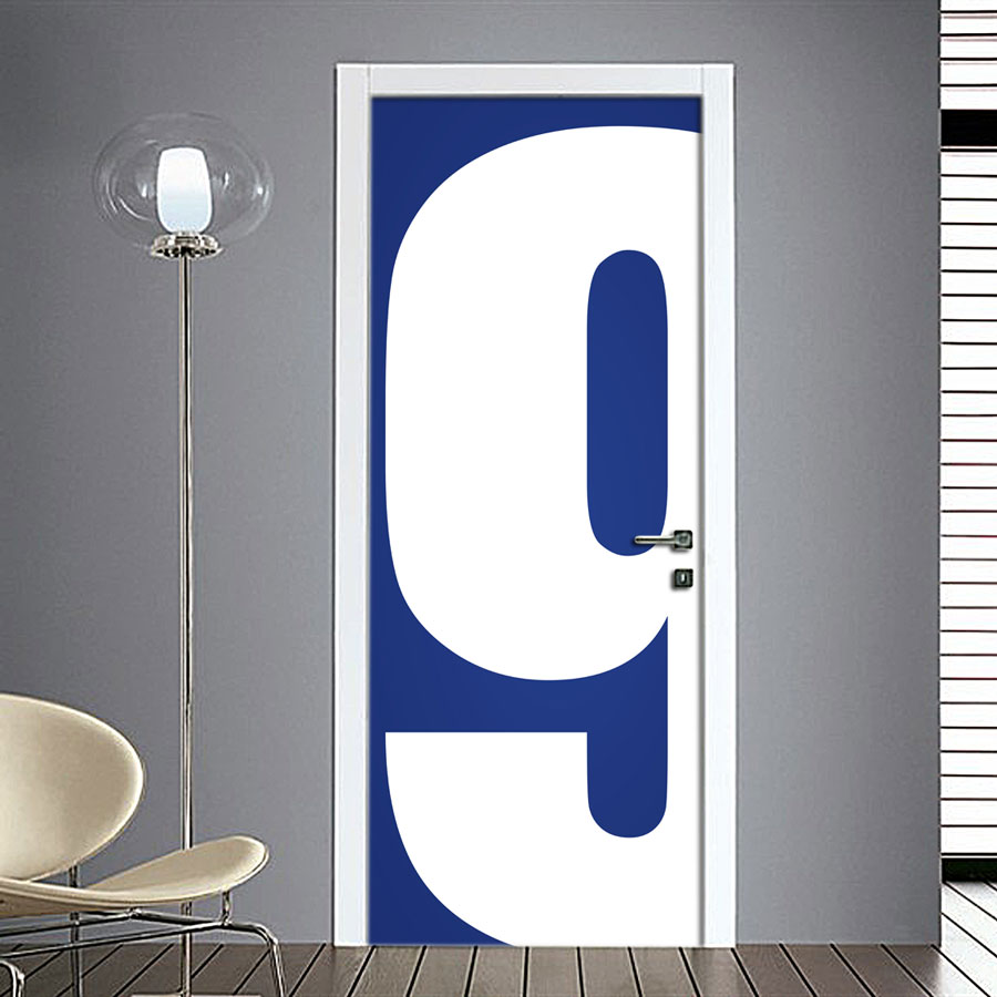 Adesivo Porta: Numero 9