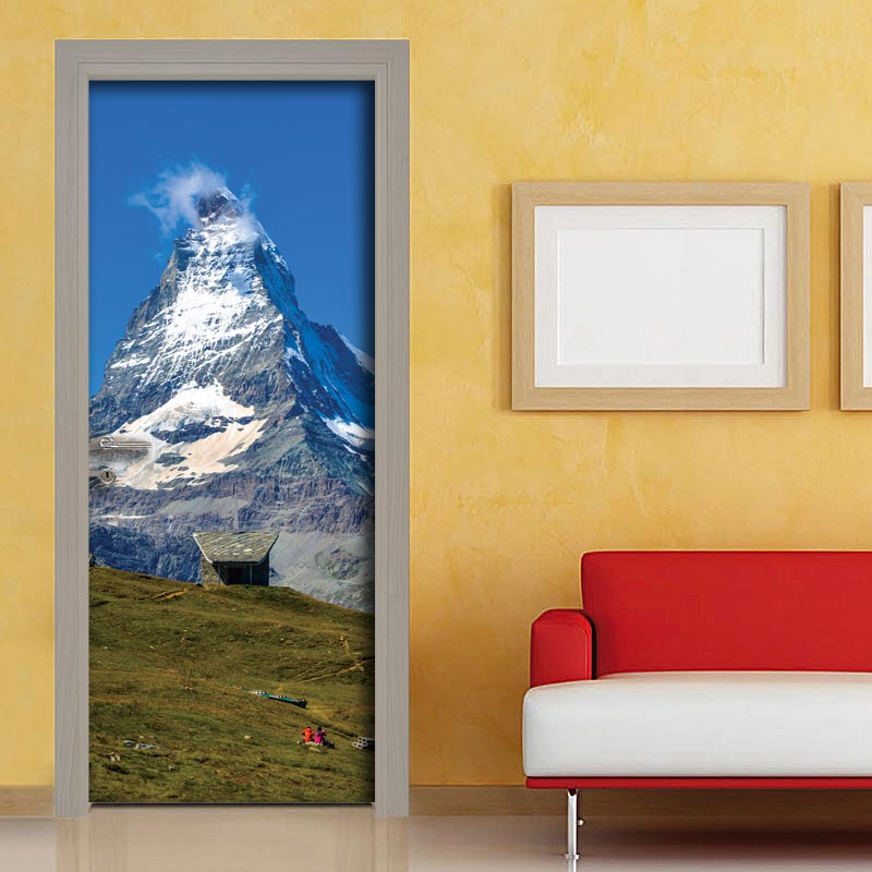 Adesivo per porta alta montagna