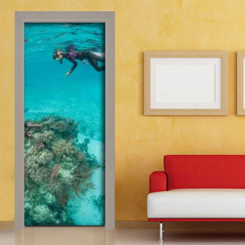 Adesivo porta: Diving e Snorkeling