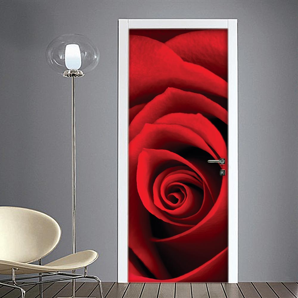 Rosa rossa Adesivi per porta