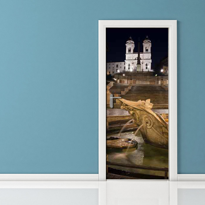 Adesivo per porta - Roma Piazza di Spagna