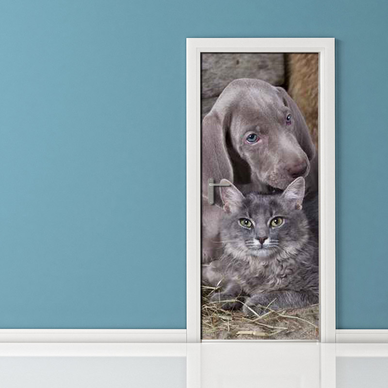 Adesivi per porte Cane e gatto