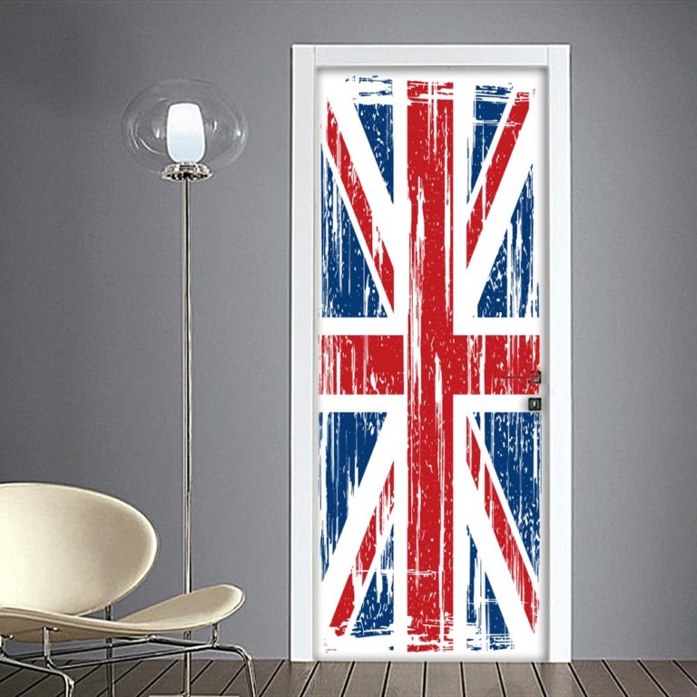 Bandiera inglese union jack adesivo per porta