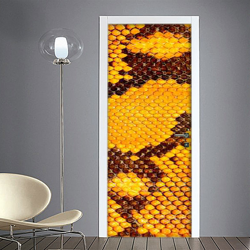 Adesivo per porta pelle serpente