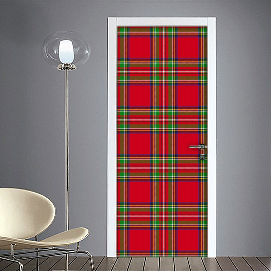 Adesivo porte Plaid in Tartan
