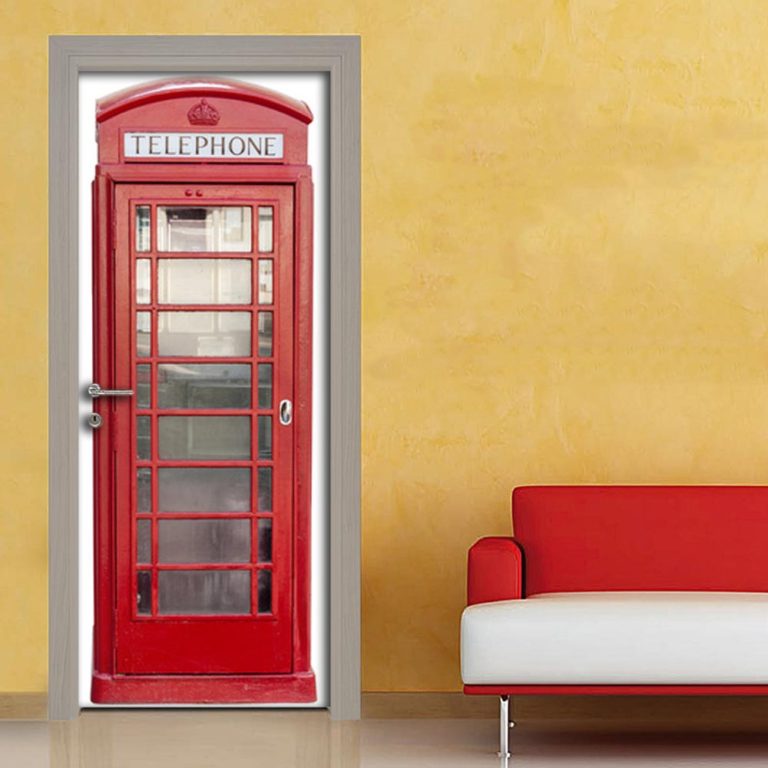Cabina telefonica inglese adesivo per porta