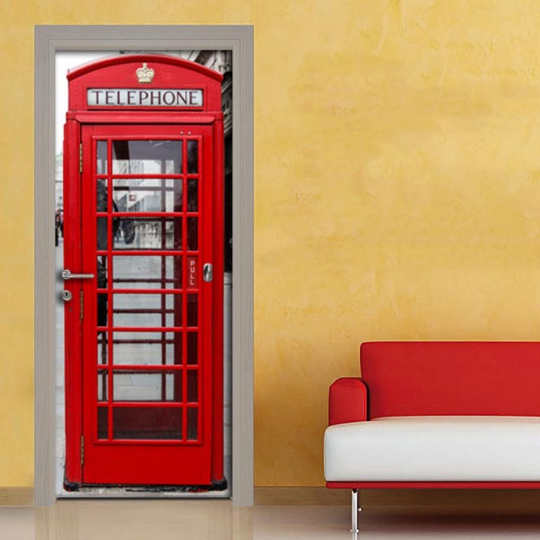 Cabina telefonica inglese adesivo per porta
