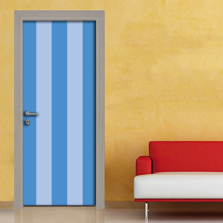 Adesivo porta righe celeste
