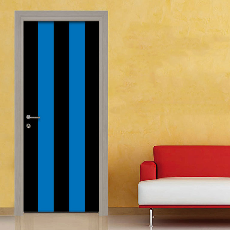 Adesivo porta righe nero blu