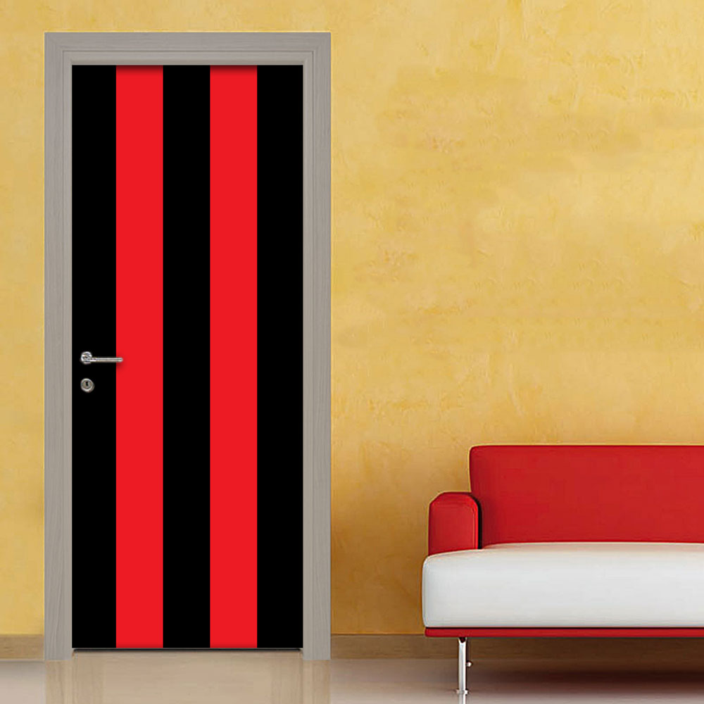 Adesivo porta righe nero rosso