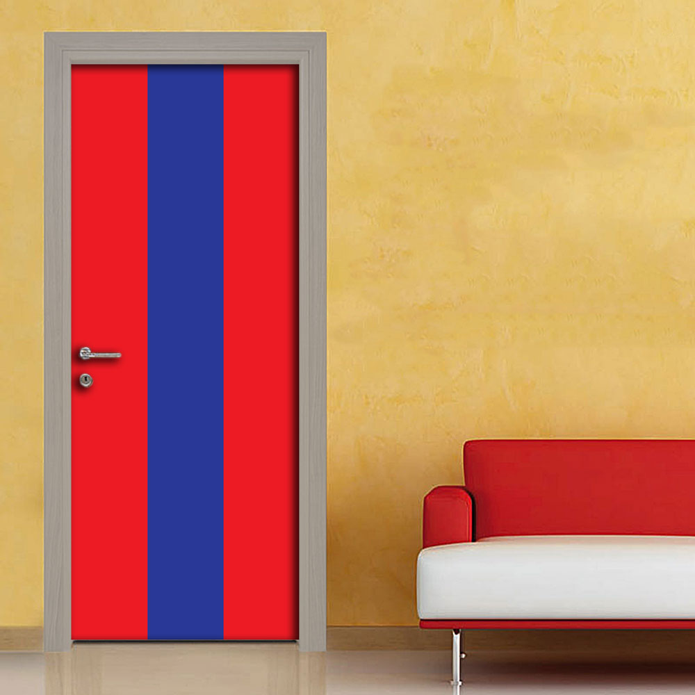 Adesivo porta righe rosso blu rosso