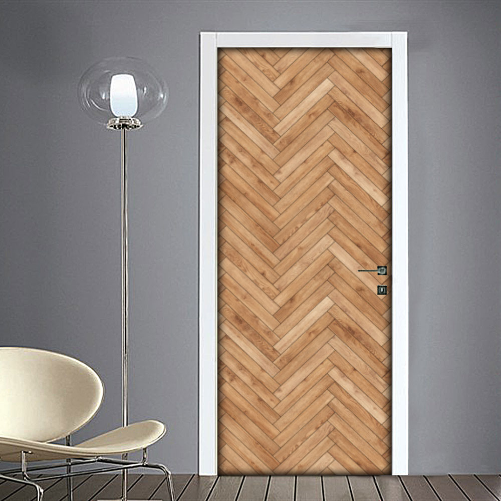 Adesivo per porte venature effetto legno Zig Zag