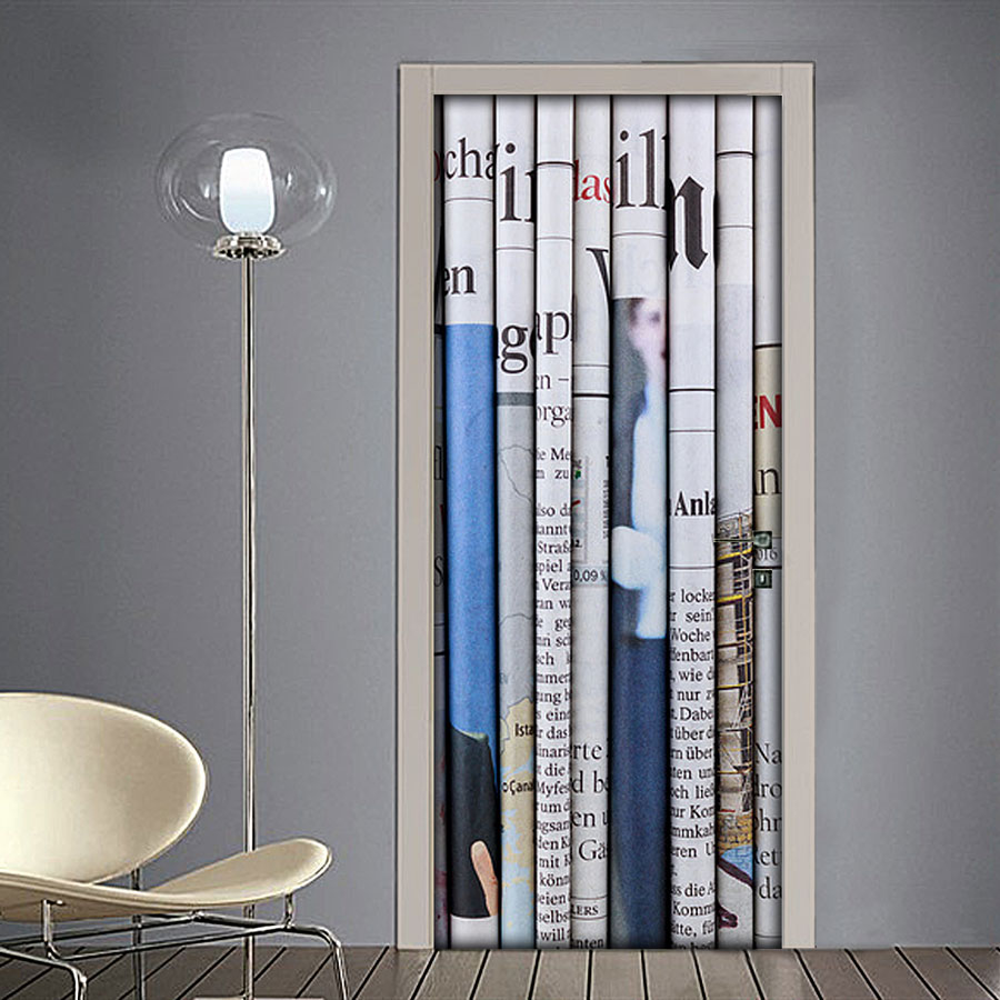 Adesivo per porte con quotidiani