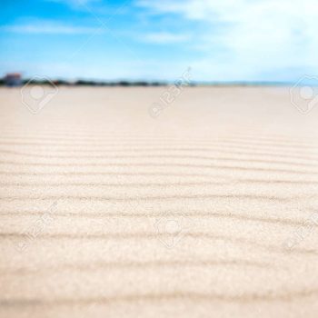 Adesivo porta - Sabbia bianca in spiaggia
